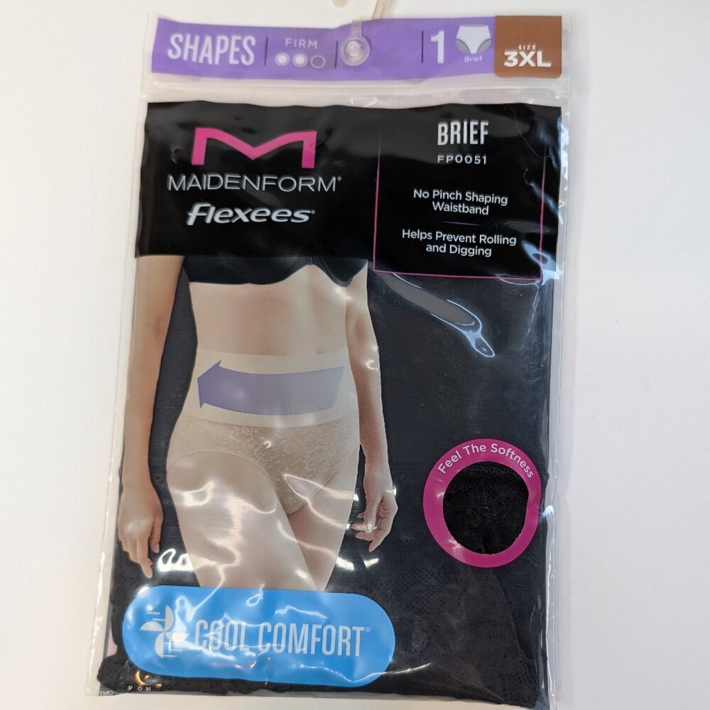 Maidenform Briefs Felxees Brief BLACK Lace Size 3XL